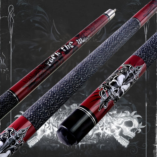 SEARVGRH Retro Skull Billiard Cue Traditional Wooden Maple