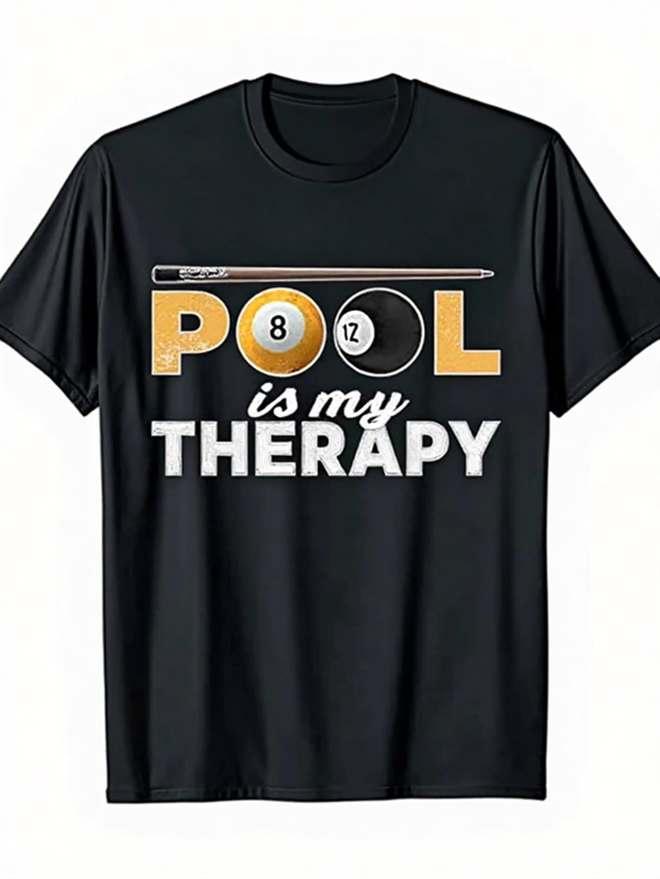 Pool Is My Relax Graphic T Shirt For Men Billiards