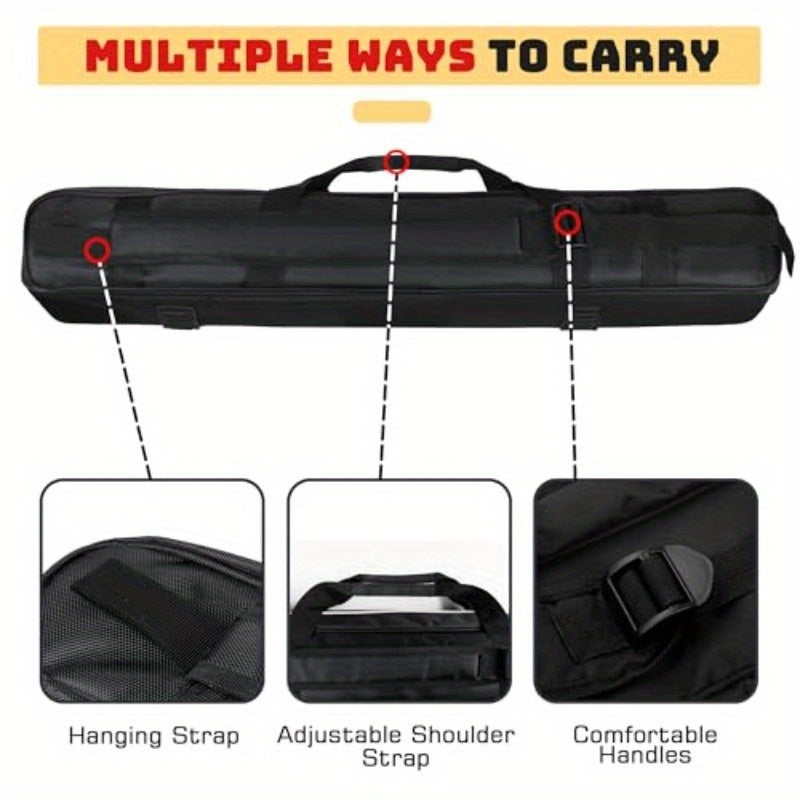 Heavy Duty Pool Cue Case 2 Butts And Shafts Non Woven With Strap