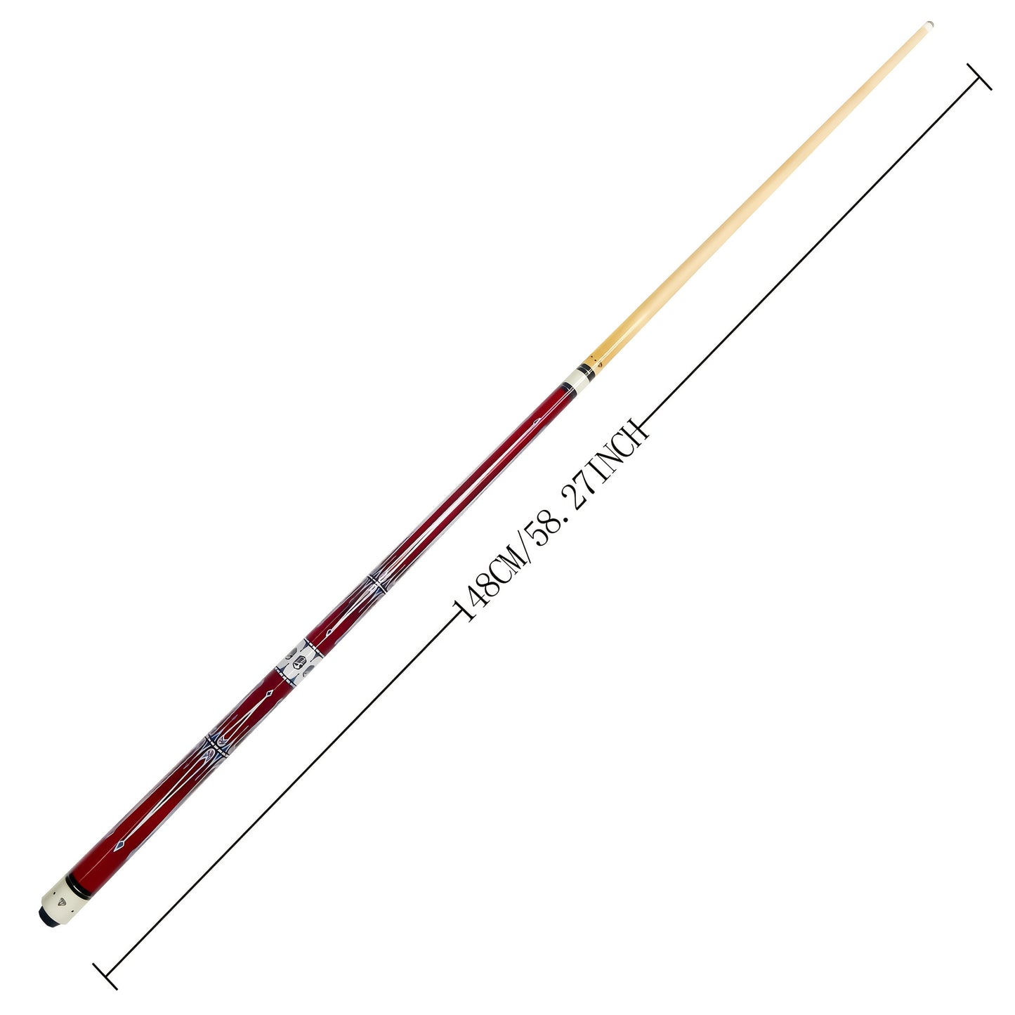 Handcrafted Wood Two Piece Billiard Cue for Training and Competition