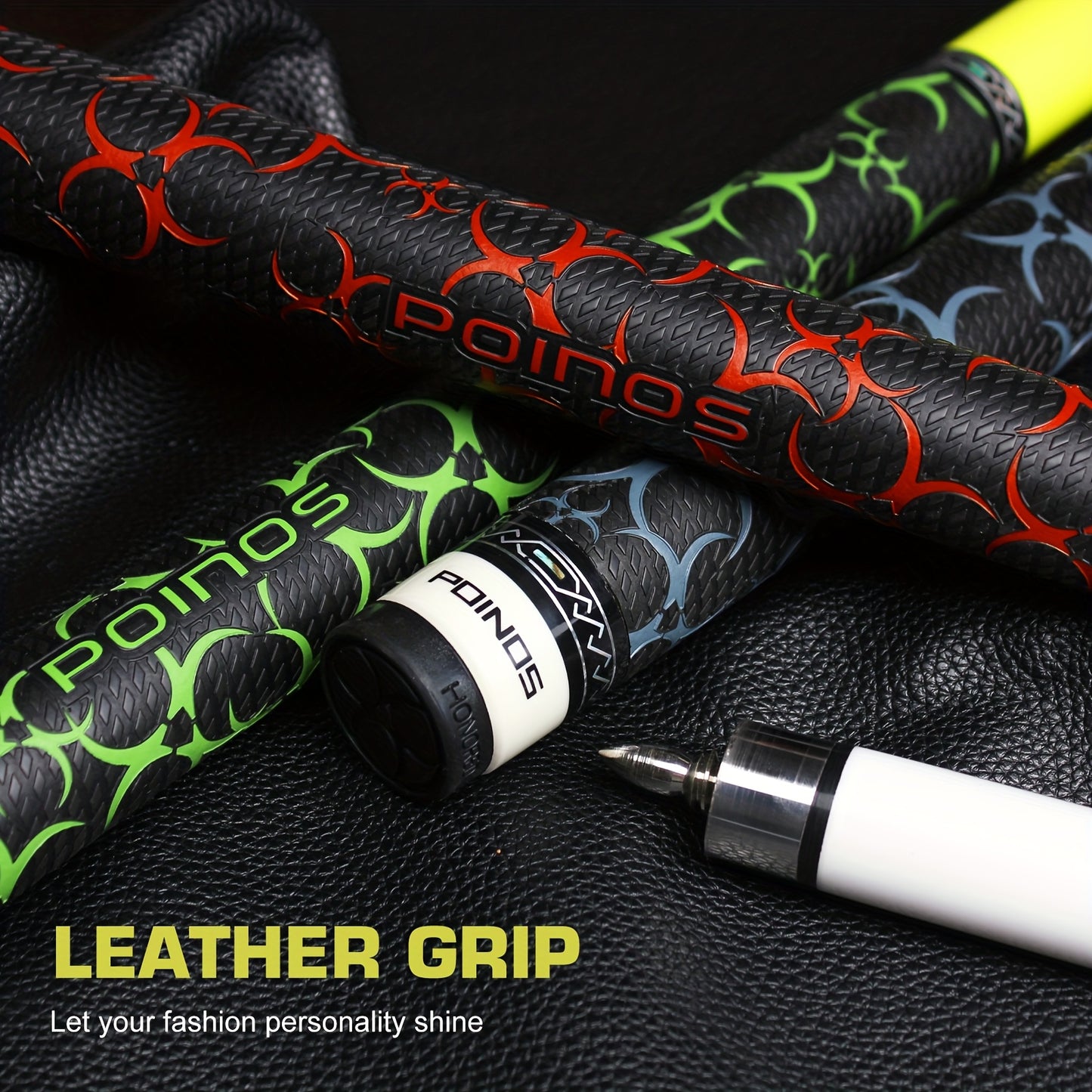 POINOS R Series Carbon Fiber Pool Cue With XTC Ferrule Multi Layer Tip Grip