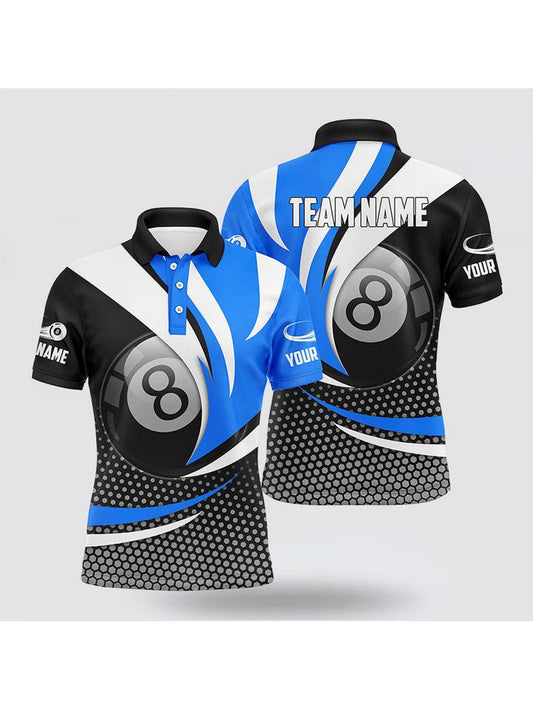 Men's Customizable Billiard Shirt Polyester Button Up