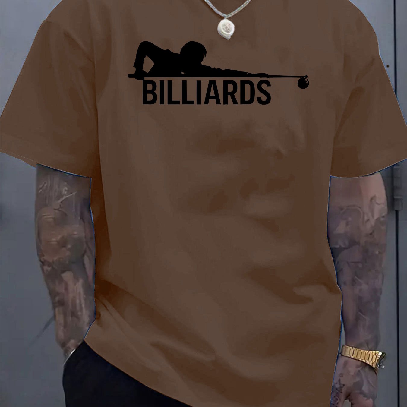 Men's Short Sleeve T Shirt Love Letter Print Polyester Outdoor