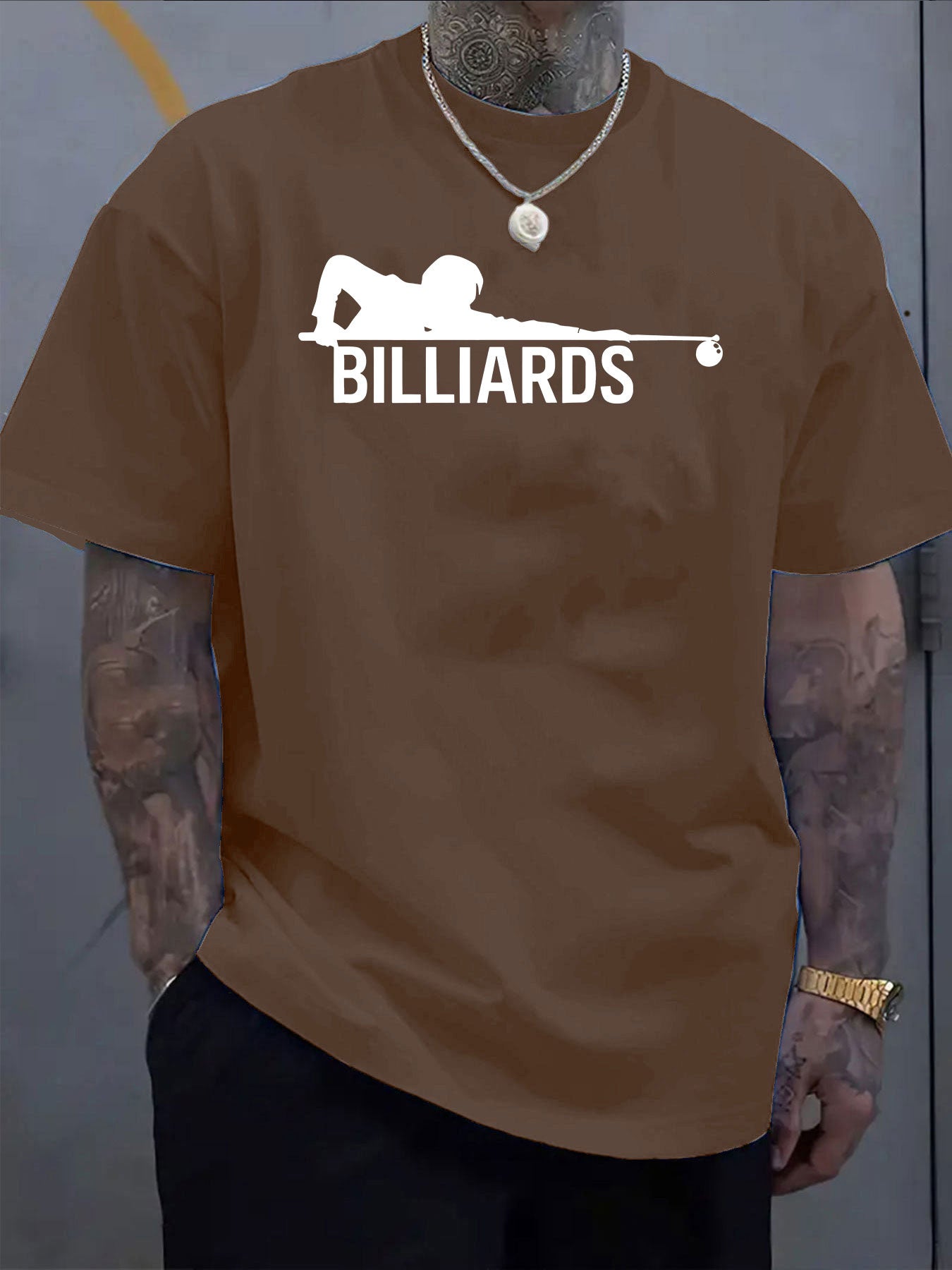 Men's Short Sleeve T Shirt Love Letter Print Polyester Outdoor