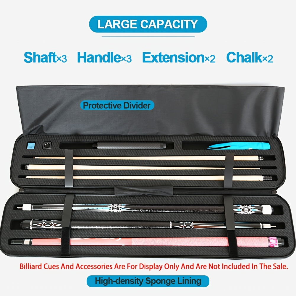 Pool Cue Case With Six Holes Three Butts Three Shafts