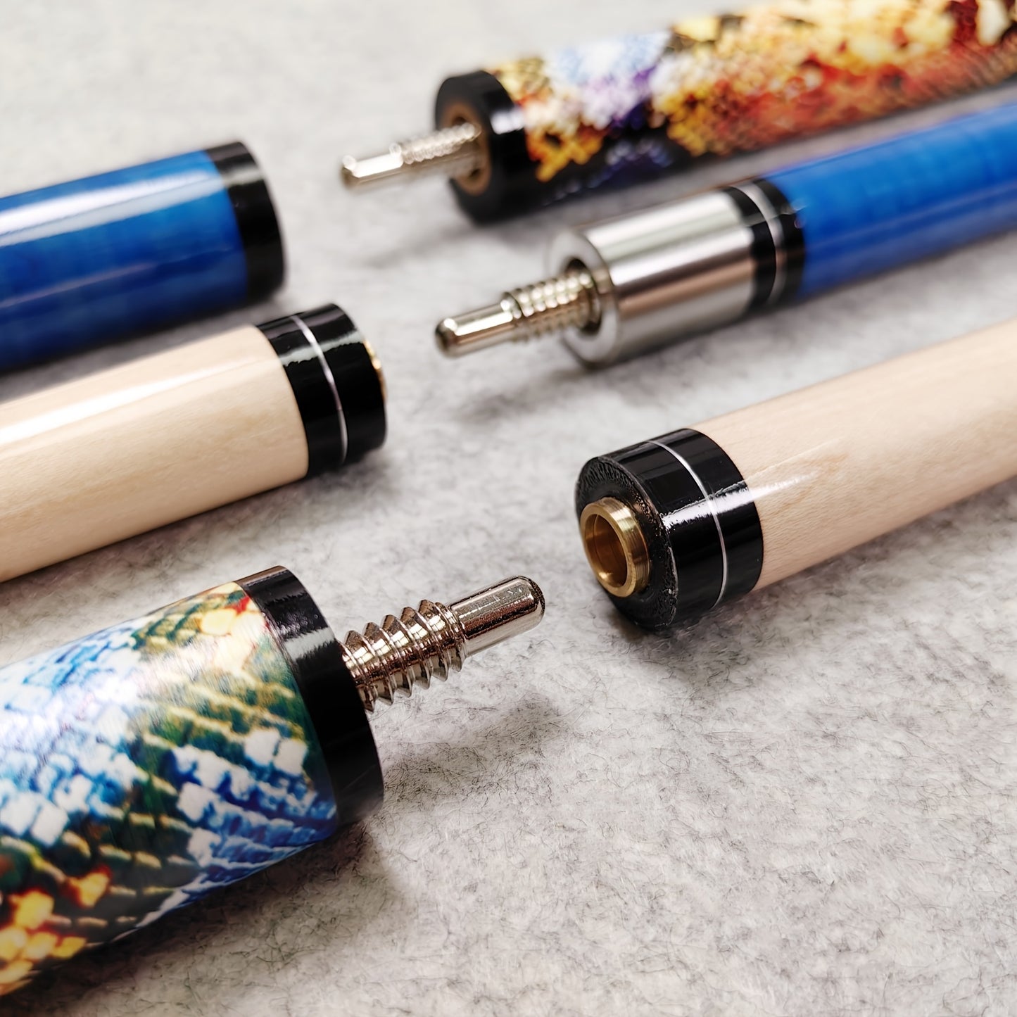 Three Piece Jump and Break Cue Set for Billiards Enthusiasts