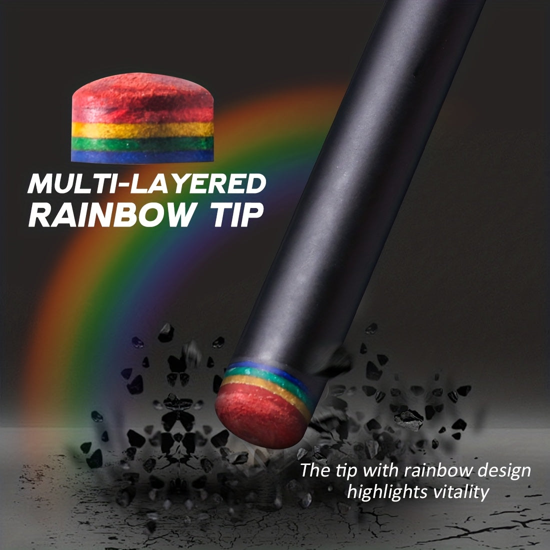 RREOAIDR BKP Series Pool Cue With Low Deflection Technology