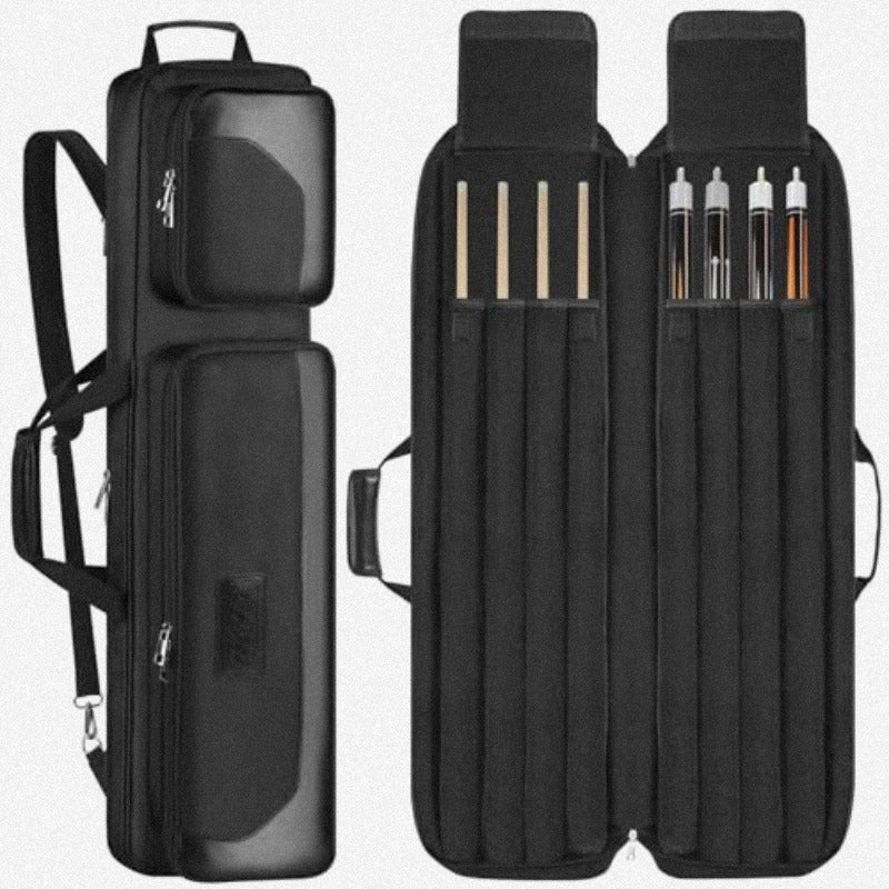 Heavy Duty Pool Cue Case With Oxford Exterior And Padded Interior Holds 4 Cues