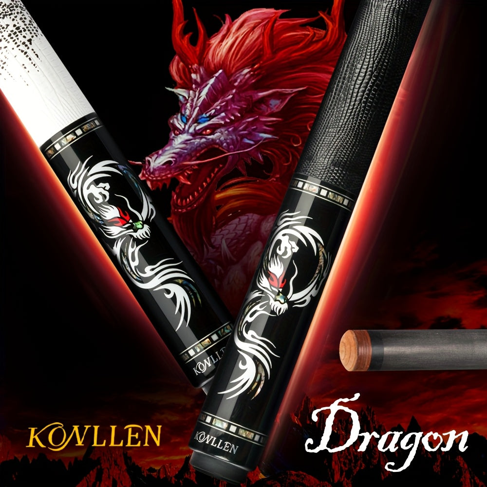 KONLLEN Carbon Fiber Pool Cue Low Deflection Handmade Inlay