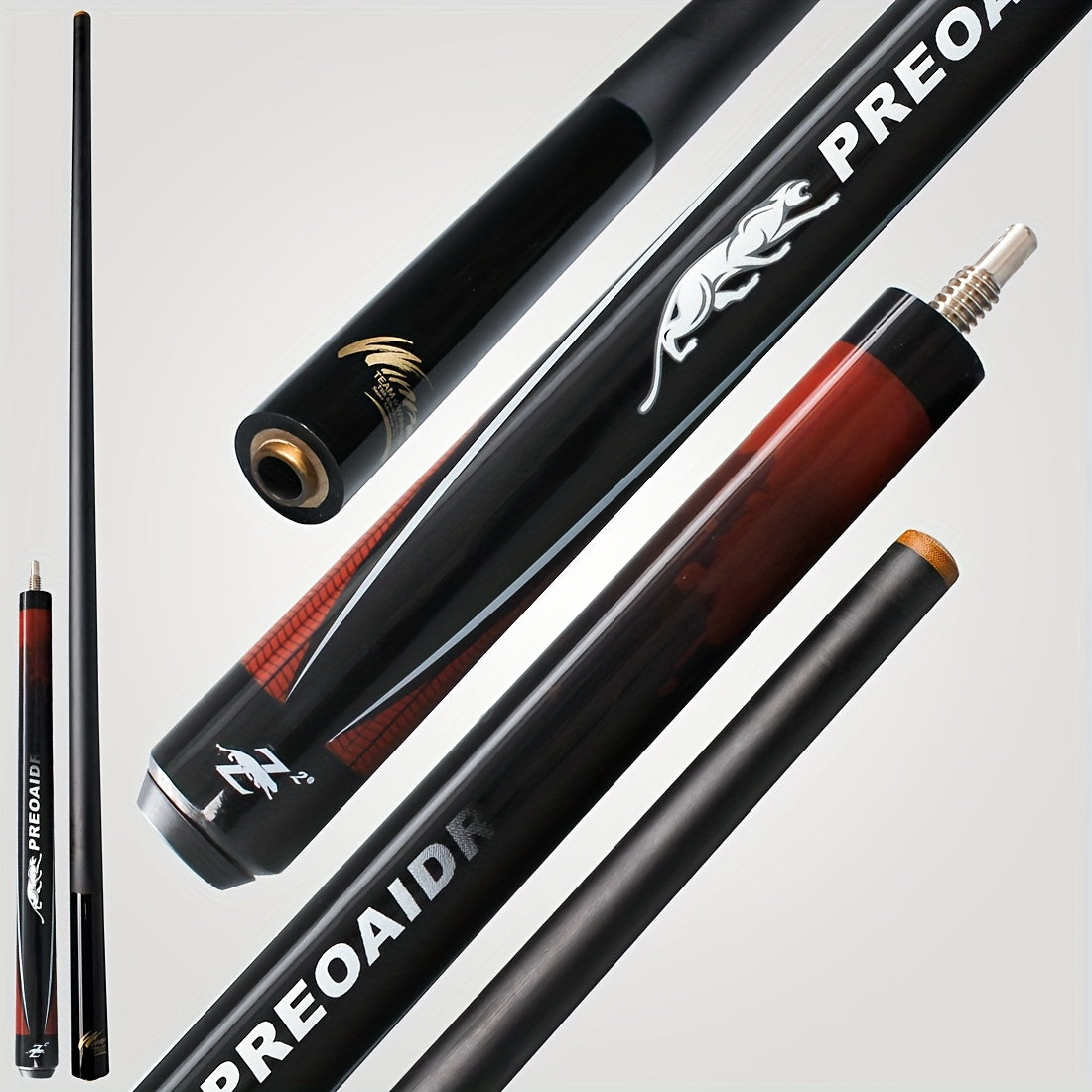 PREOAIDR Carbon Fiber Jump Cue Stick For Pool Table Professional