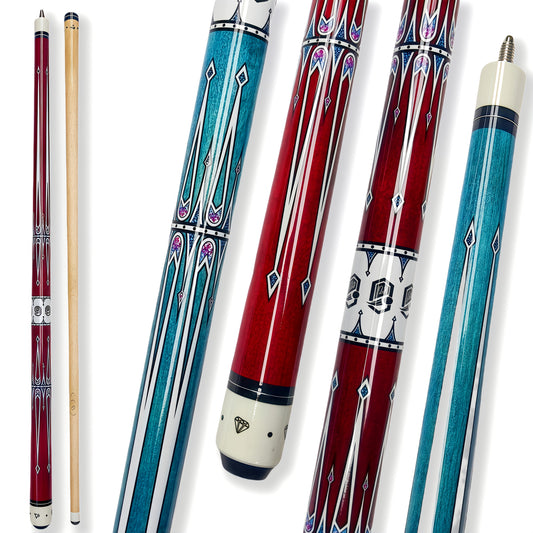 Handcrafted Wood Two Piece Billiard Cue for Training and Competition