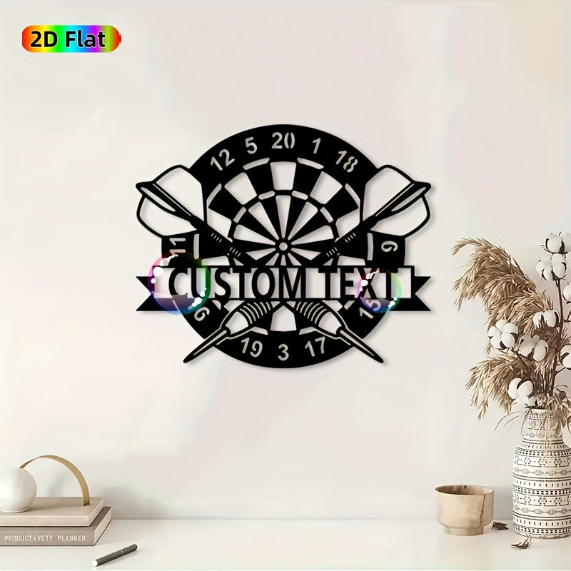 Personalized Dartboard Wall Art Name Number Logo Heavy Duty Iron