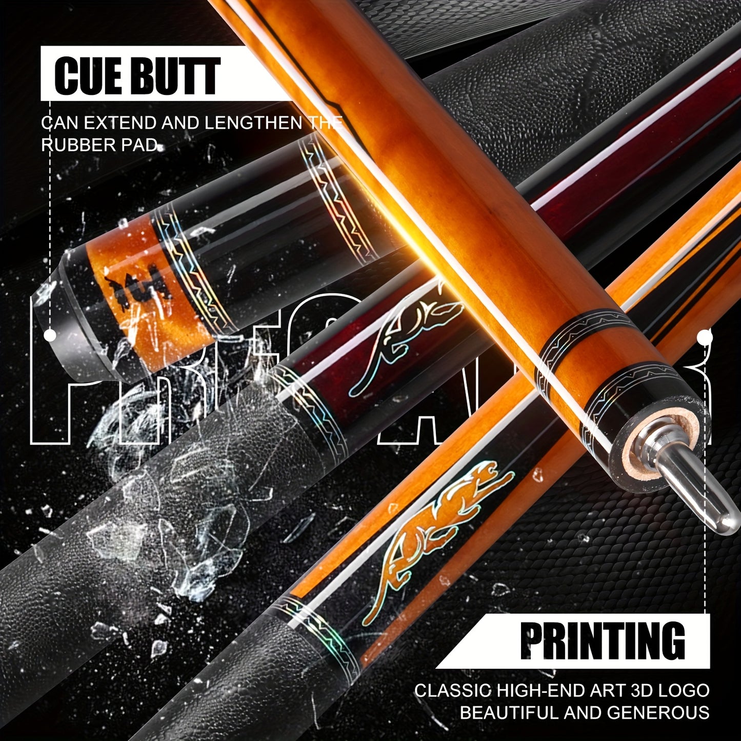 PREDAIDR SP Series Carbon Fiber Pool Cue 2 Piece Professional
