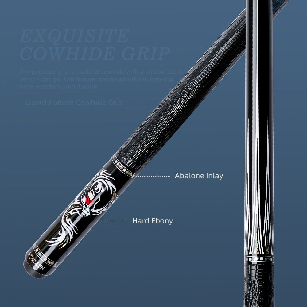 KONLLEN Carbon Fiber Pool Cue Low Deflection Handmade Inlay