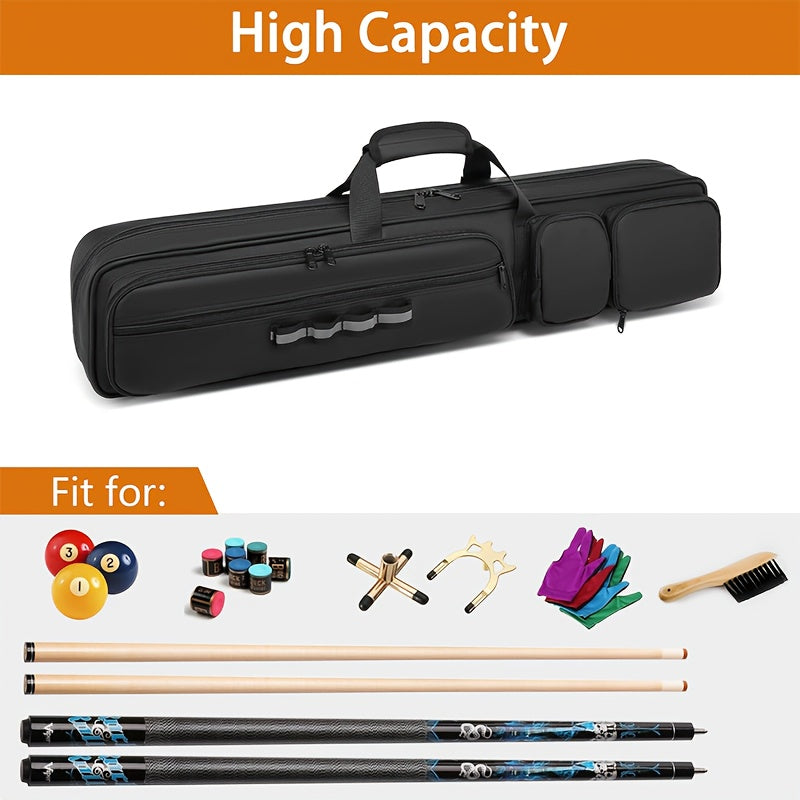FANNOS Pool Cue Case 4x4 With Hidden Backpack Strap