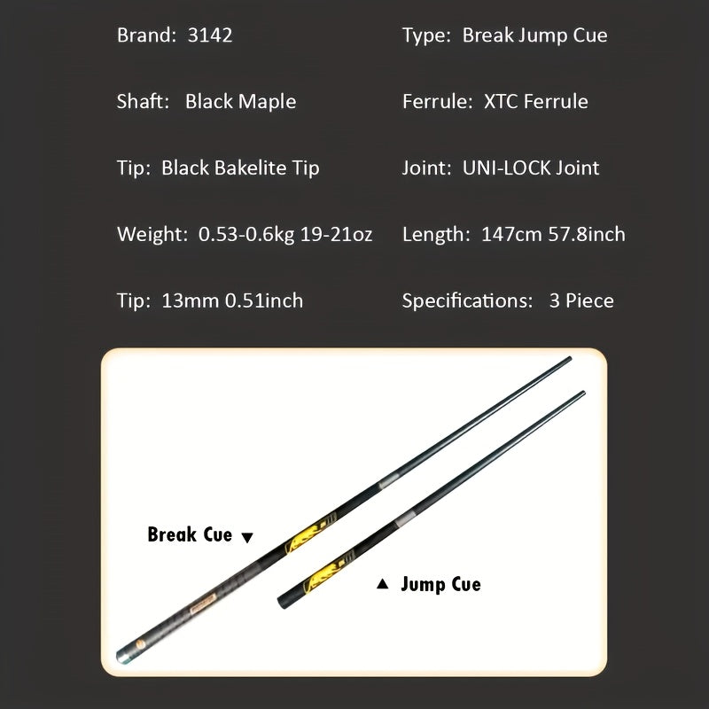 Leopard Carbon Fiber Cue Stick Electric Tip Professional