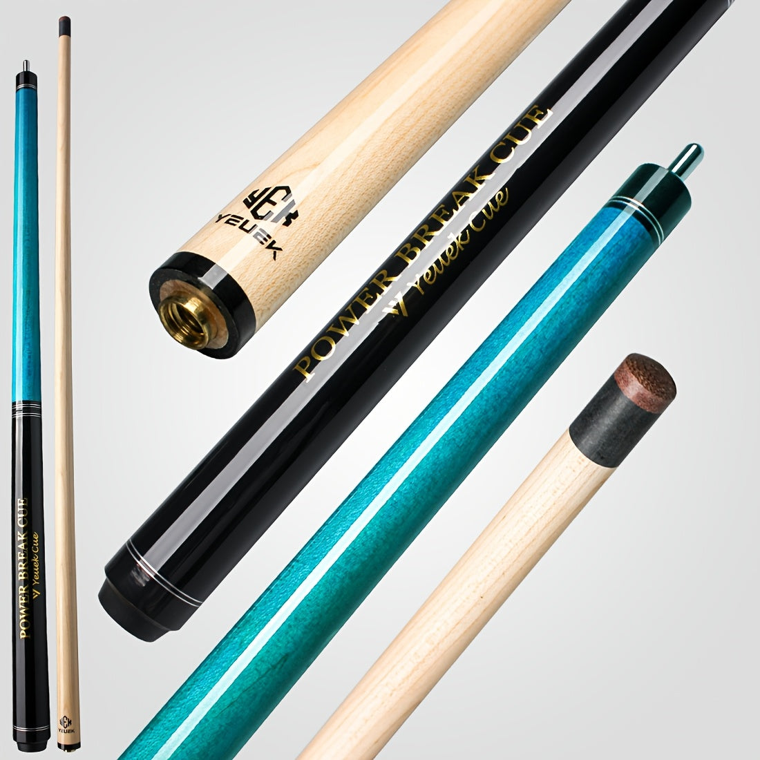 YEUEK Jump Break Pool Cue With Maple Shaft 2 In 1 Performance