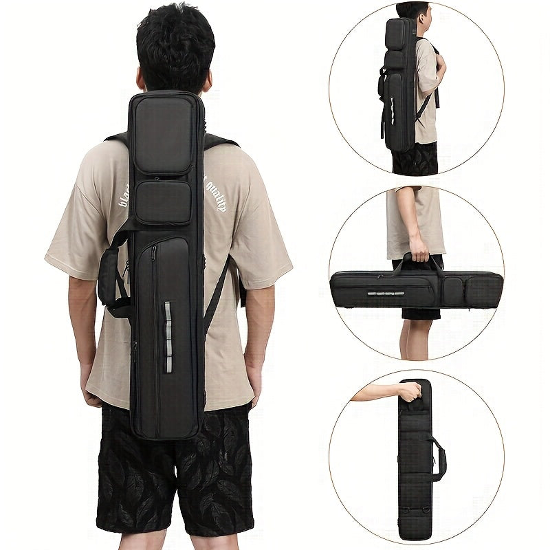 Pool Cue Case 4x4 With Backpack Strap Holds 4 Shafts