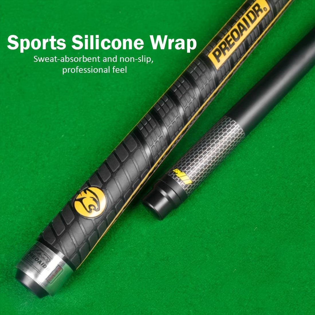 PREOAIDR 3142 Carbon Fiber Punch & Jump Cue Stick - High-Performance Billiard Break Cue with Maple Technology Shaft, Black, Ideal for Pool Players, Billiards Training & Competition, Pool Cue|Modern Billiards Stick|Durable Cue