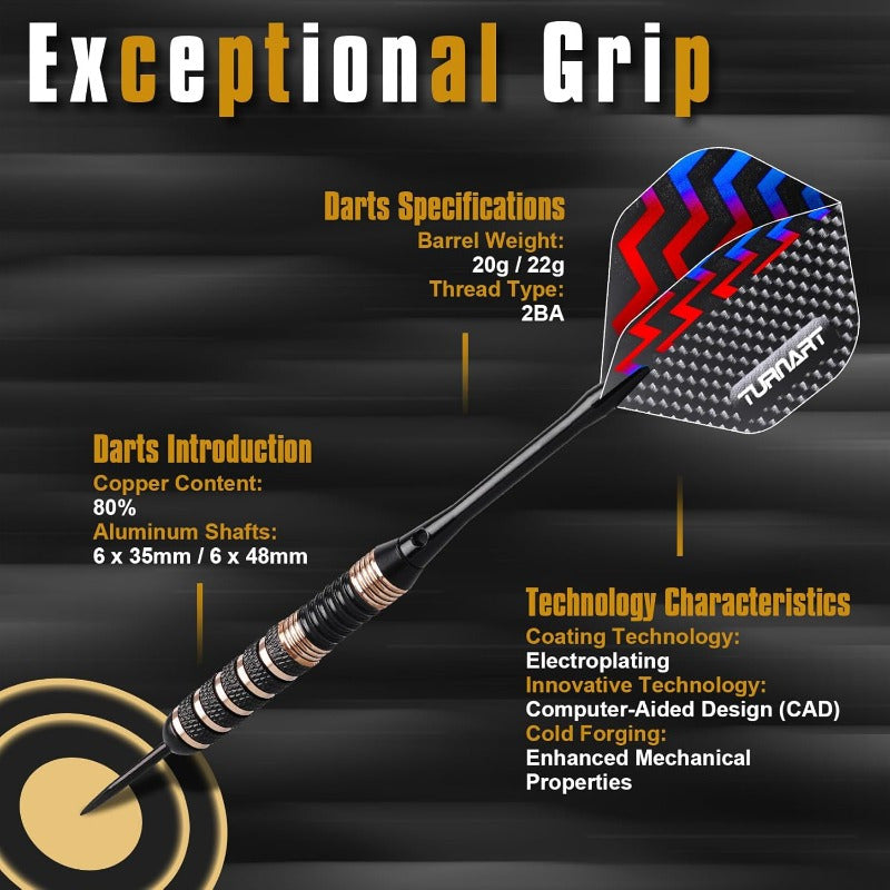 Professional Metal Tip Darts Set With Aluminum Shafts And Flights