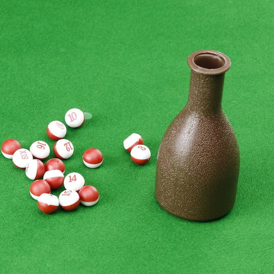 Kelly Billiard Tally Pool Shaker With 16 Numbered Peas