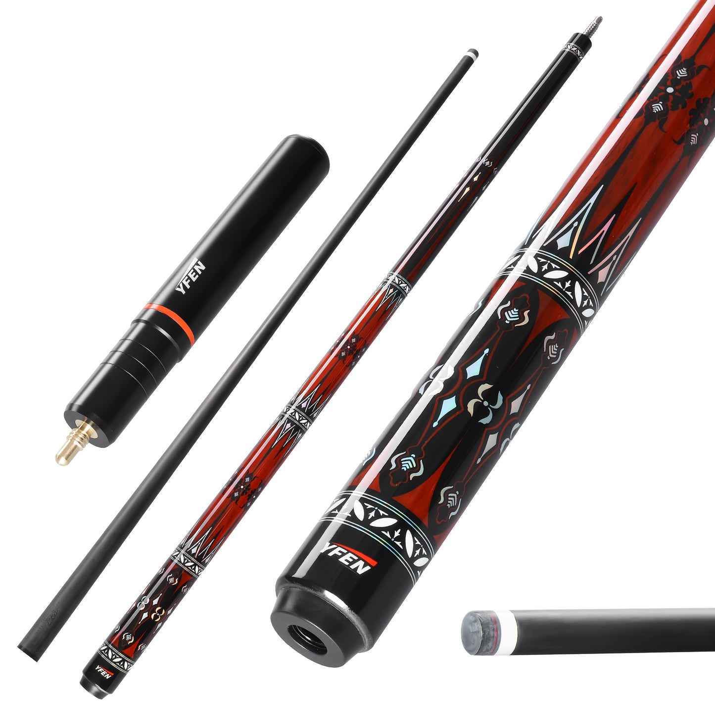 YFEN Carbon Fiber Pool Cue Pro Low Deflection Shaft