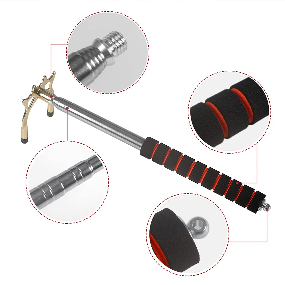 Retractable Billiards Pool Cue Bridge With Brass Head