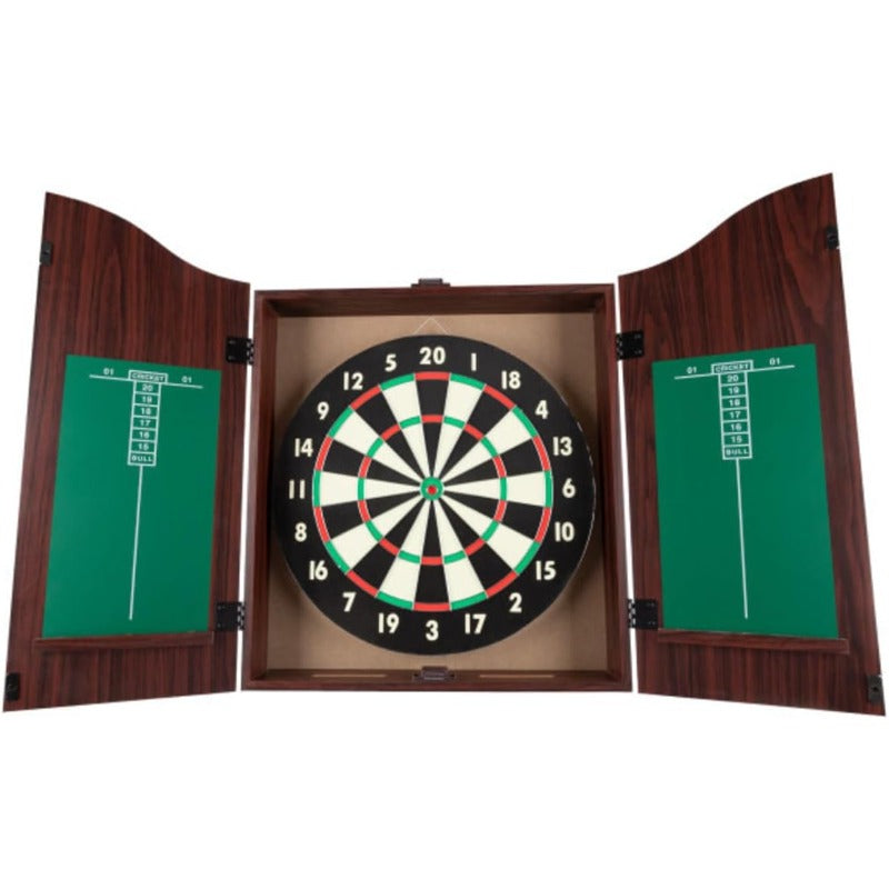 Trademark Poker Dart Board Cabinet Set With Dartboard And Darts