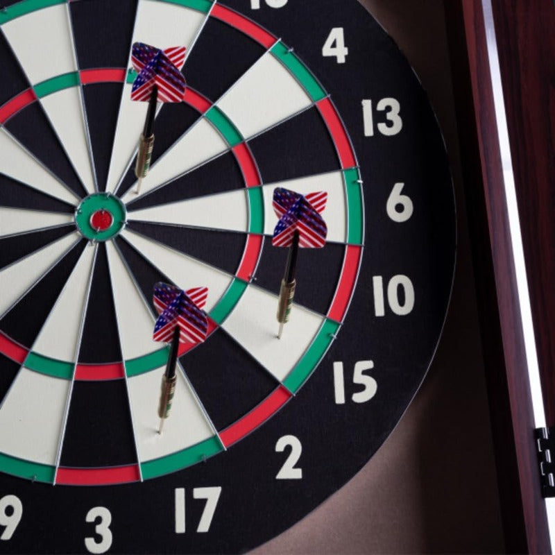 Trademark Poker Dart Board Cabinet Set With Dartboard And Darts