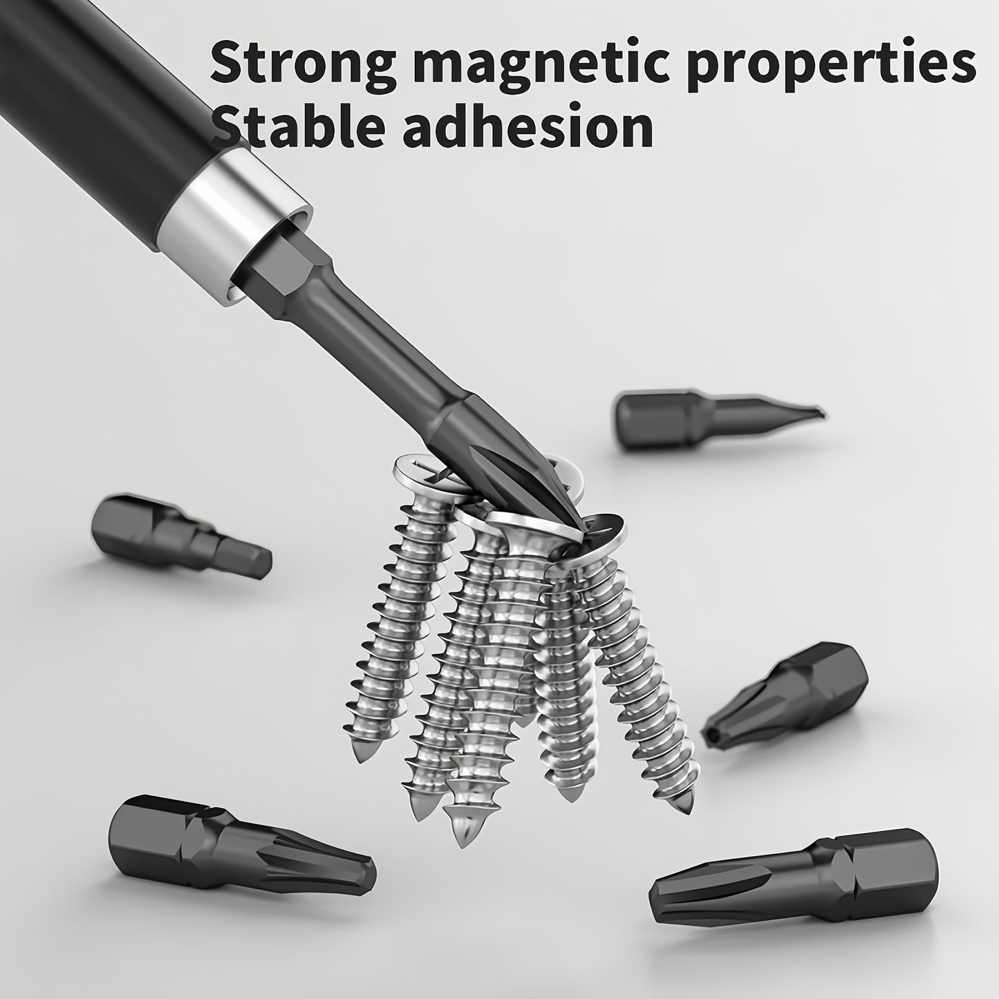 45pcs Heavy-Duty Impact Screwdriver Bit Set Compatible for Torx/T40-TX27, Cross/PH0-PH2, Flat/-L7, Square/R90-R120 - Bits with Storage Box, Compact & Portable Kit for Repair, Automotive, DIY (45pcs)