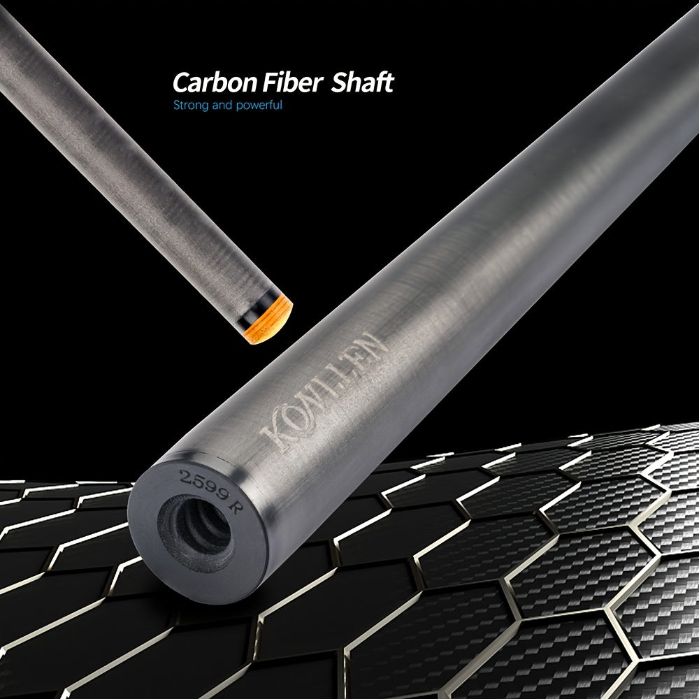 KONLLEN Carbon Fiber Pool Cue Stick Low Deflection Billiard Cue
