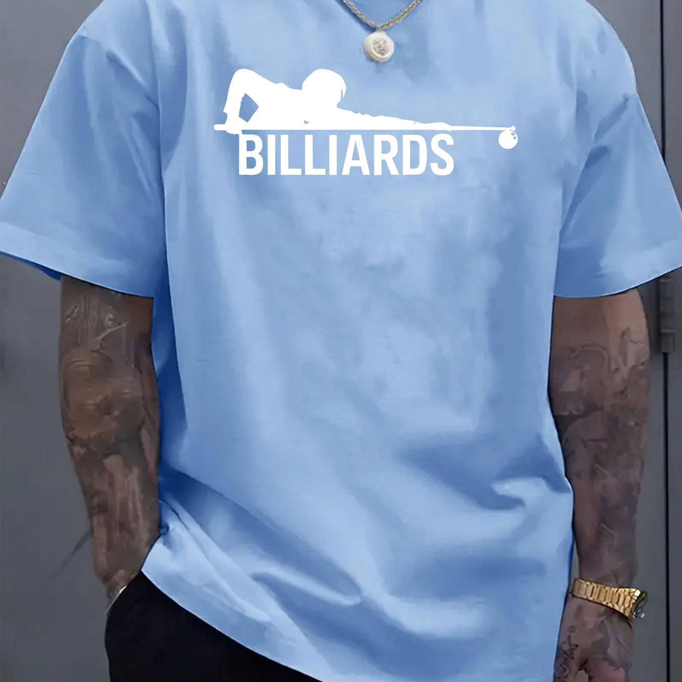 Men's Short Sleeve T Shirt Love Letter Print Polyester Outdoor