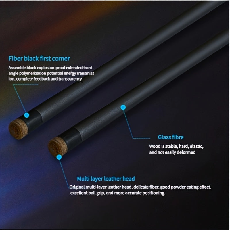 Thunder Pool Cue Big Head Fiberglass Training Cue Technology