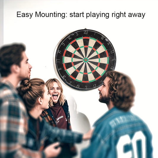 18 Inch Brazilian High Quality Hemp Dart Board With 6 Piece Dart Set, Indoor Professional Round Mesh Premium Sisal Dart Board For Training And Competition