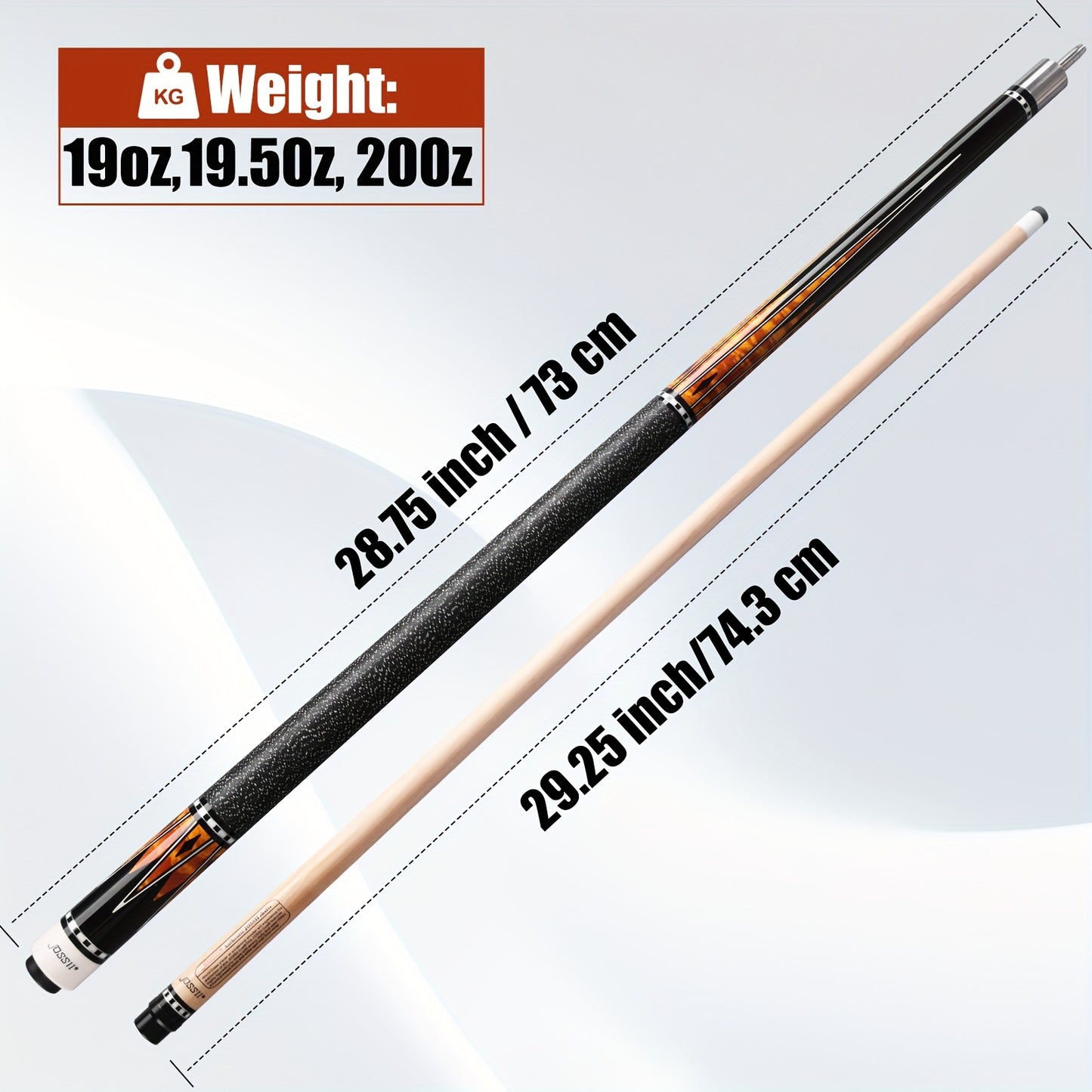 Banly Pool Cue Stick 19-20oz 12.5mm Tip for Adults