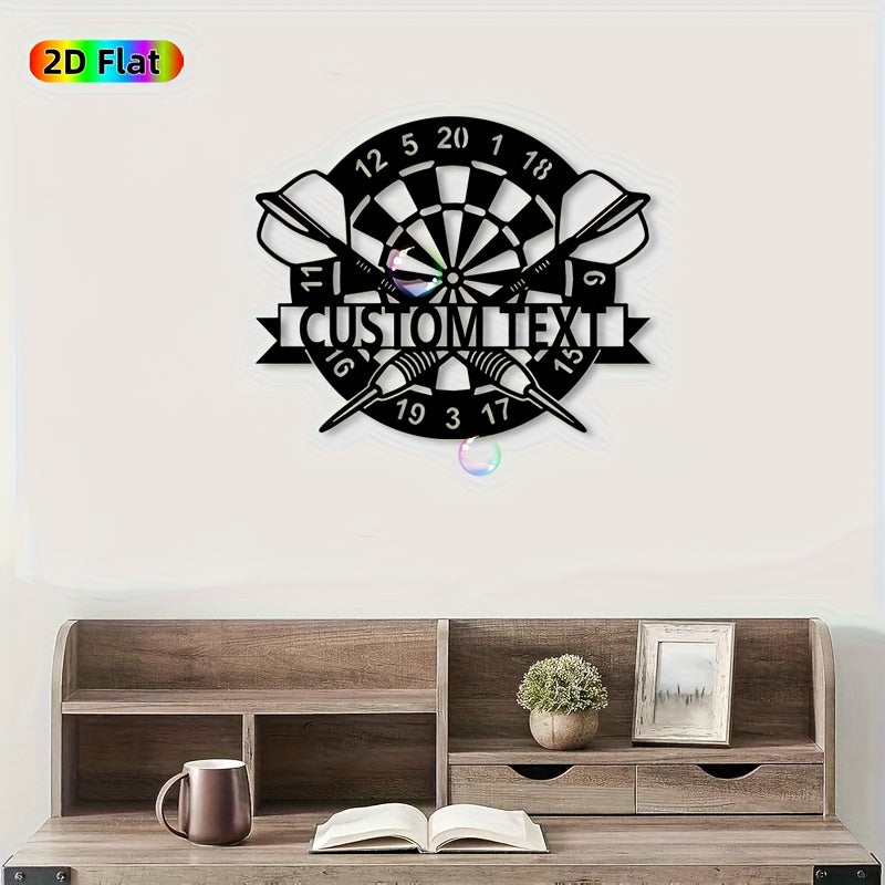 Personalized Dartboard Wall Art Name Number Logo Heavy Duty Iron