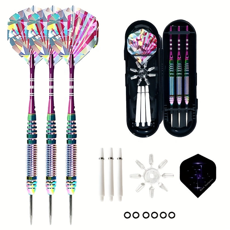 Three Piece Hard Dartboard Dart Set With Aluminum Shafts