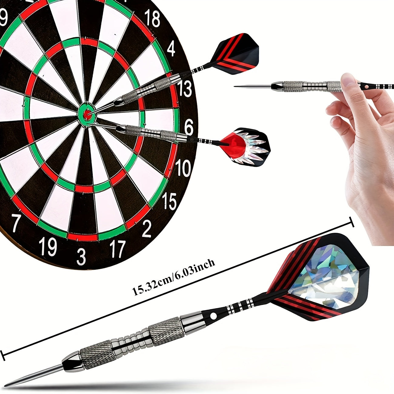 Professional Dart Gift Set 12 Darts Flight Pieces Box Tools