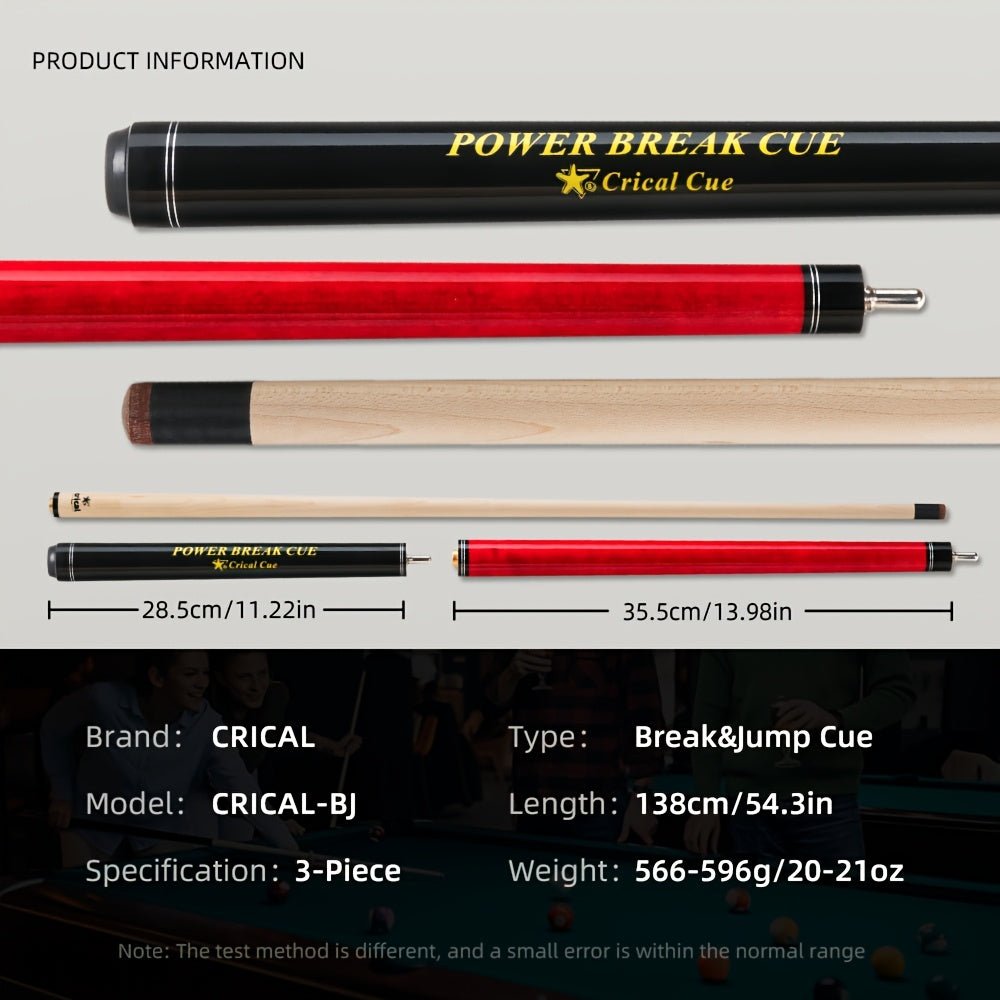 CRICAL Break And Jump Cue Integrated Jump Break Pool Cue