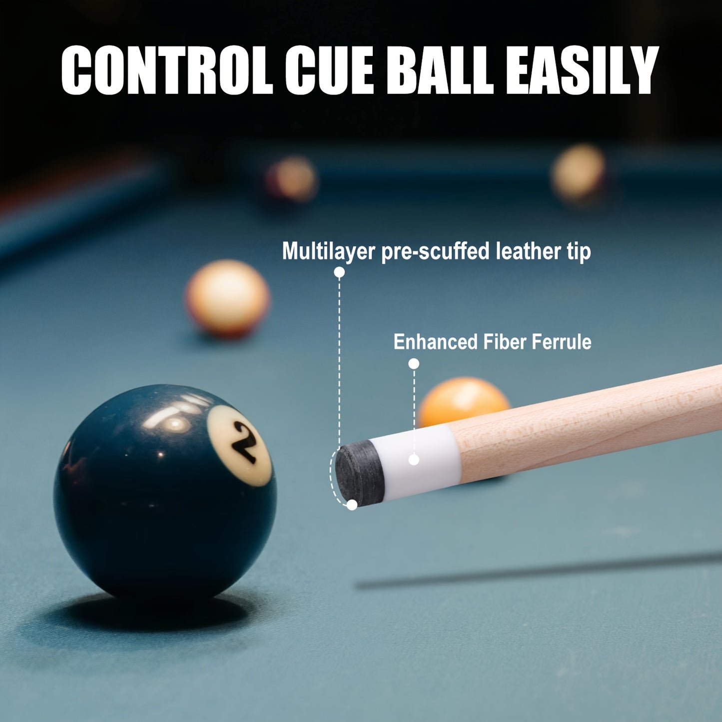 Banly Pool Cue Stick 19-20oz 12.5mm Tip for Adults