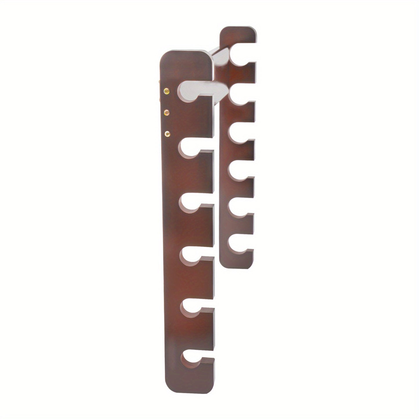 YIYIBYUS 6-Section Pine Wood Billiard Cue Holder Wall Mount