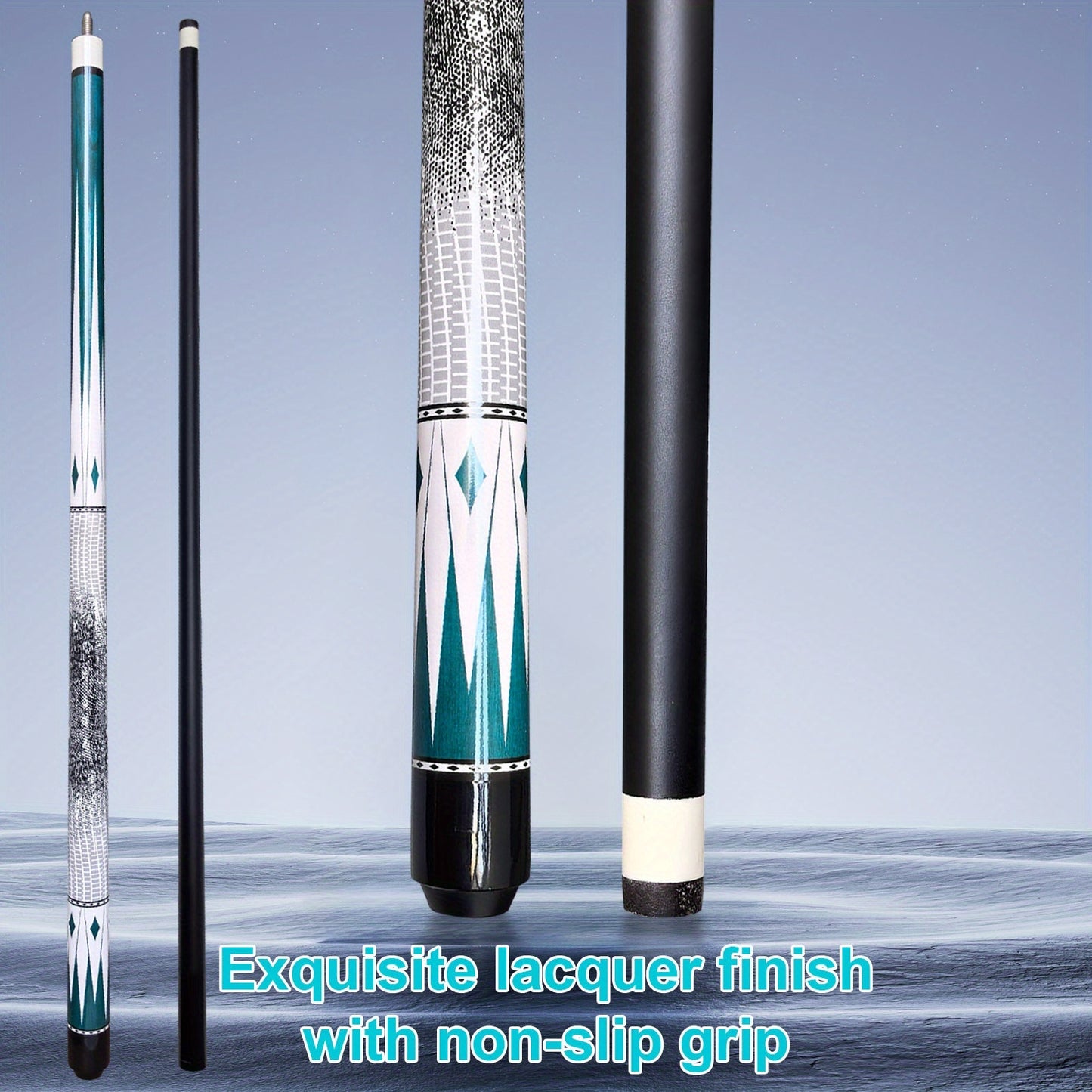 Carbon Fiber Billiard Cue Snakeskin Pattern Professional Low Spin Design