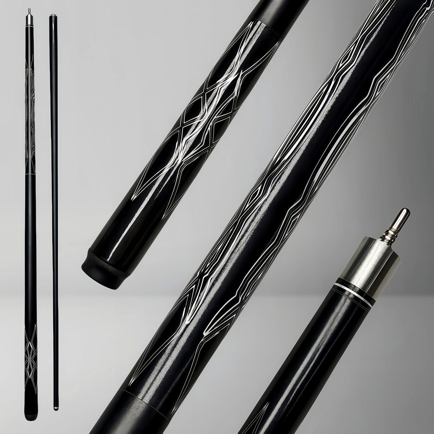 Venom-Inspired High Tech Fiberglass Pool Cue Training And Competition