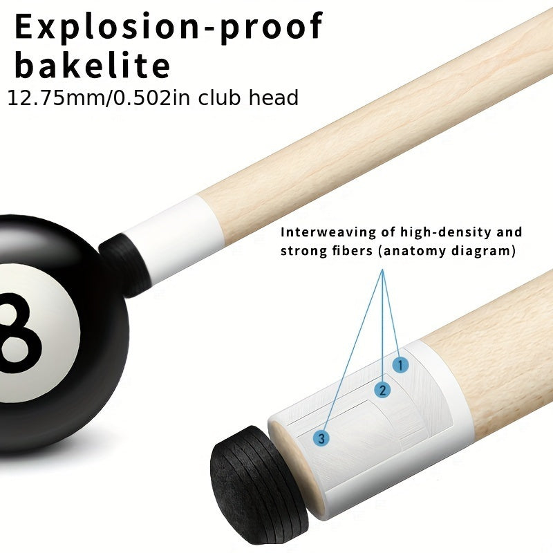 Premium Maple Pool Cue And Case Set For Competitive Play