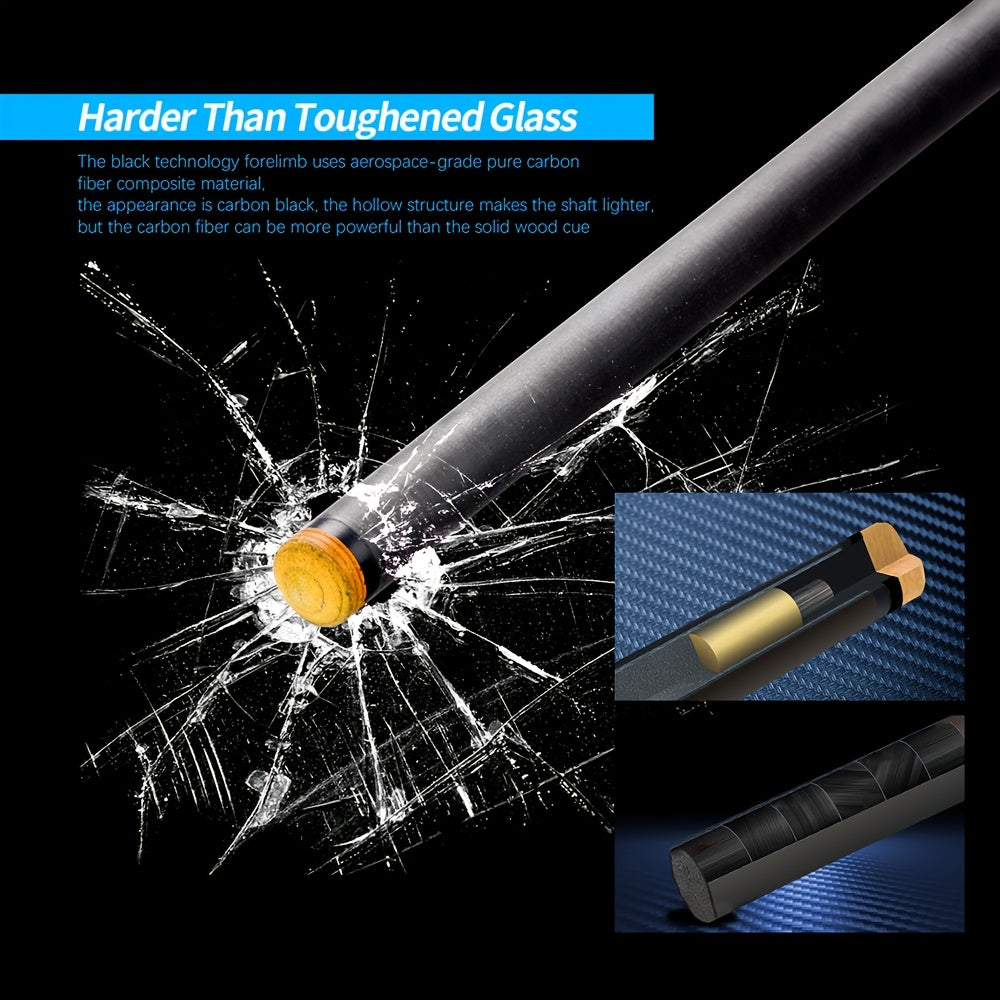 KONLLEN Carbon Fiber Pool Cue Stick Low Deflection Billiard Cue