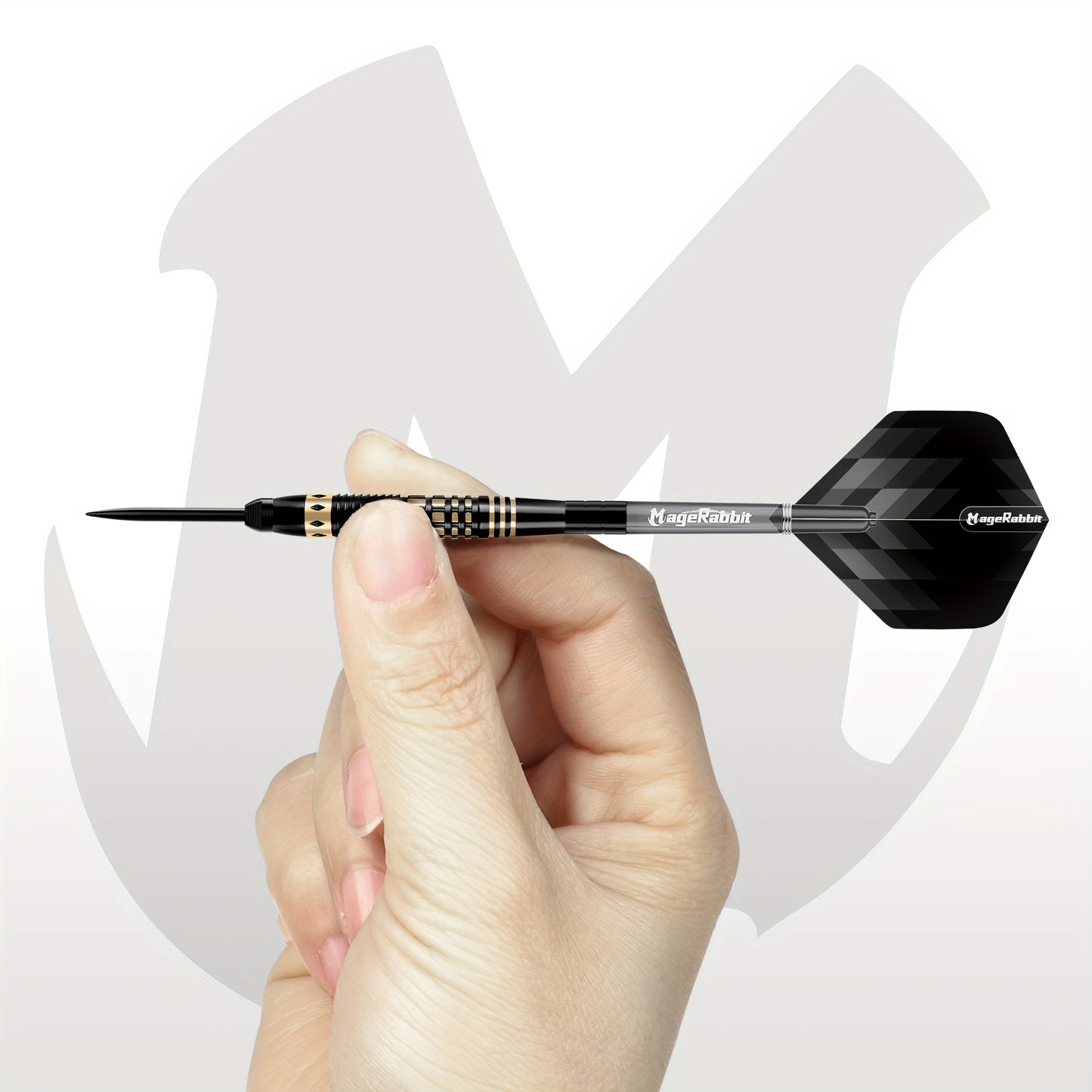 MageRabbit Professional 3-Piece 16g Brass Hard Darts Set with Adapter