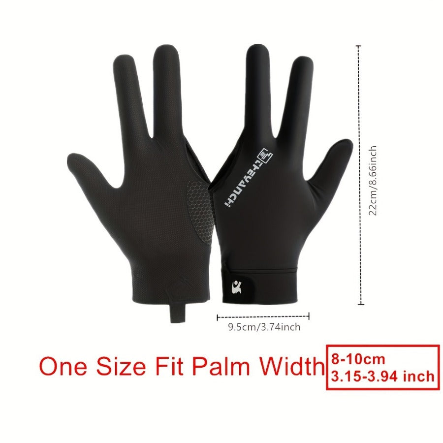 Unisex Snooker Pool Billiard Gloves Non Slip Breathable Palm