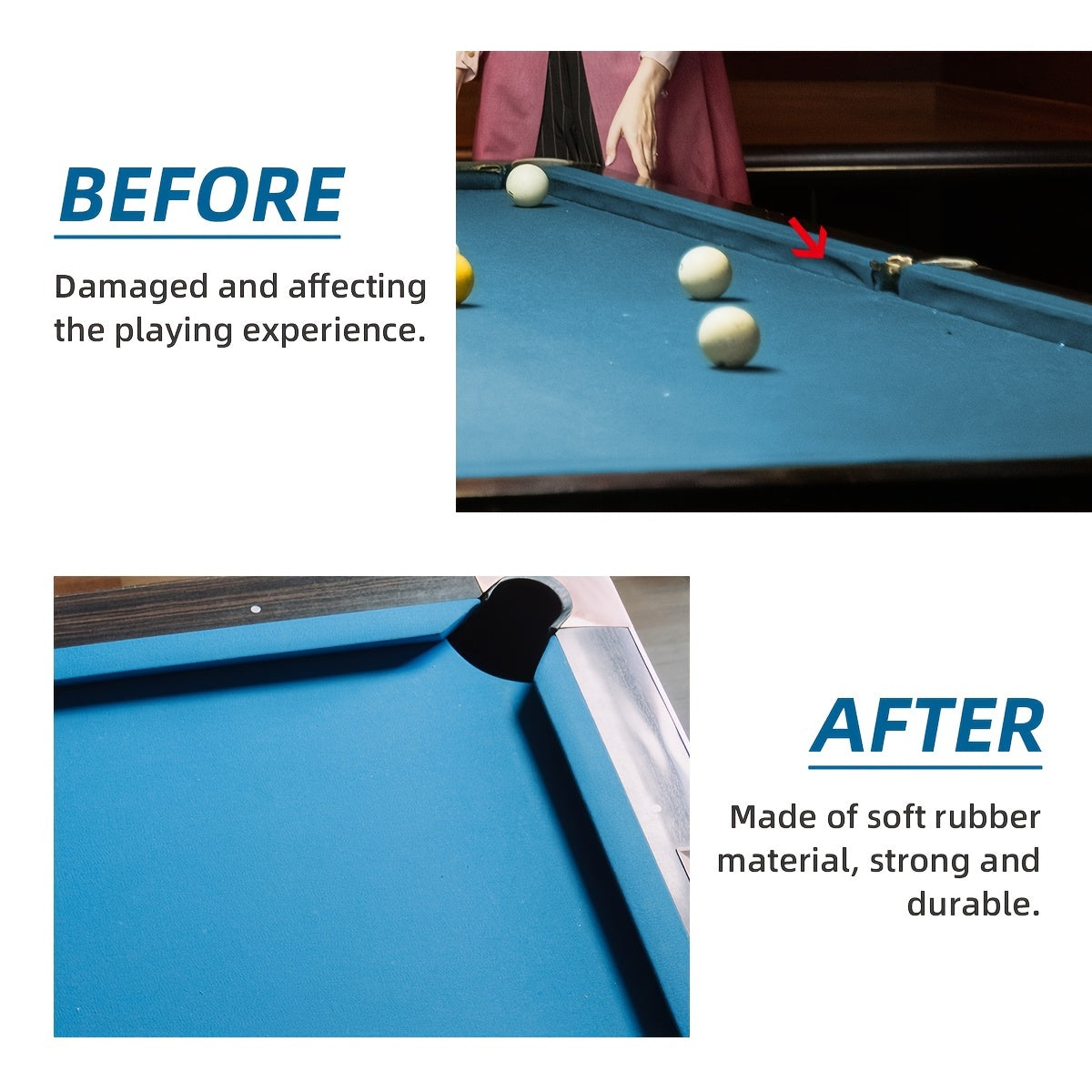 Scott Edward 6pcs K66 Billiard Table Rubber Bumper Set