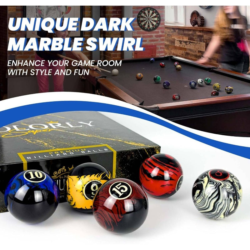 AAA Grade Billiard Balls Complete Set of 16 for Tournament