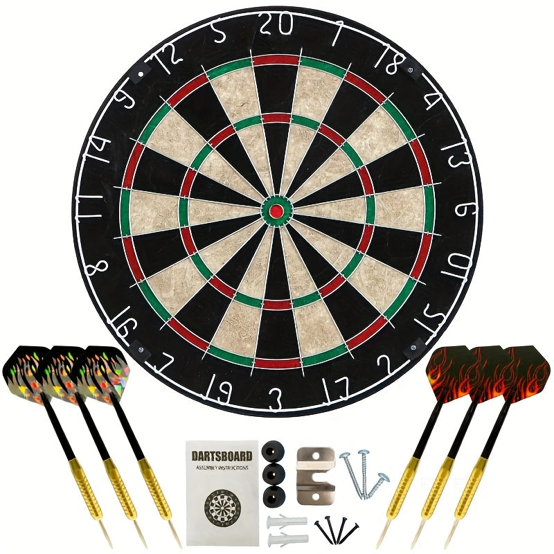 Bristle Dart Board Indoor Dartboard with Mounting Hardware